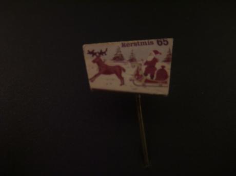 Kerstmis 1965(kerstman op arrenslee) met zijn rendier